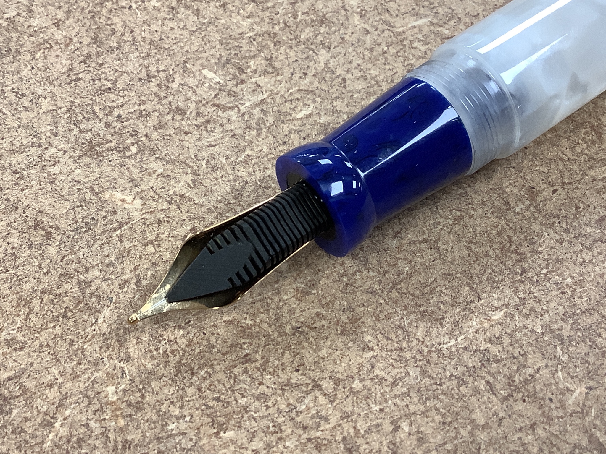 A Delta commemorative fountain and ballpoint pen set, Israel 50, in case and a bottle of Emerald green ink